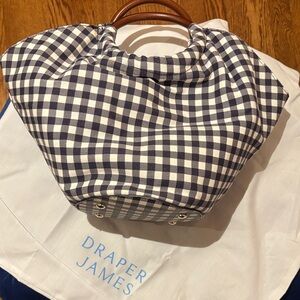 Draper James Blue and White Checkered purse